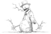 draw black and white sketch illustration