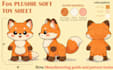 design custom plushie reference sheet stuffed animal character ych concept