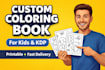 create custom name coloring book pages for kids printable