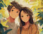 draw cool anime couple for you