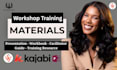 create professional workshop training materials, presentation, workbook design