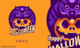 do modern creative excellent halloween logo
