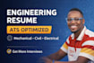 write ats engineering resume for mechanical civil and electrical engineers