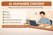 rewrite ai text into natural human content
