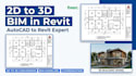 convert 2d drawings into 3d bim model in revit