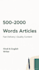 write engaging content and articles