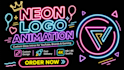 create neon logo animation for your brand