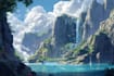 do fantasy background and landscape
