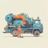 design a flat web illustration