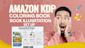create amazon KDP coloring book setup coloring pages book illustration