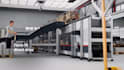 create 3d factory production line and industrial manufacturing process animation