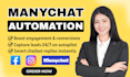 create manychat chatbot automation for facebook instagram marketing