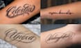 design elegant tattoo lettering and script