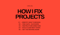 fix your creative project and bring clarity and direction