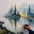 do creative watercolor landscape art