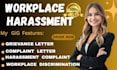 write harassment letter, grievance letter and complaint letter