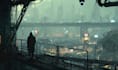 make a detailed cyberpunk urban environment concept art