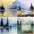 do creative watercolor landscape art