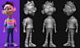 create cute 3d mascot cartoon chibi 3d character modeling animal, toy model
