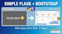 build simple flask web app with bootstrap frontend