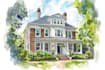 watercolor a house portrait