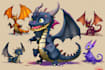 draw cartoon for character, monster, dragon