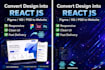 convert figma, xd, psd to responsive react js website