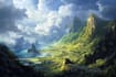 do fantasy concept landscape illustrations