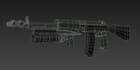 create gun model 3d hard surface models with textures and renders