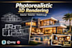 design photorealistic house rendering and walkthrough