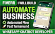 build a chatbot with automation, flow and API integration