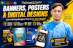 create professional banners, posters, and digital designs
