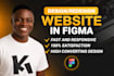 design modern website UI UX in figma, responsive web design