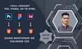 convert figma, PSD, xd to responsive HTML CSS react website
