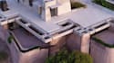 3d hill house design, residential site plan cgi render, 3d terrain design model