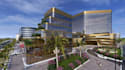 render modern mixed use complex, commercial building planning,3d exterior design
