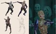 provide character concept arts and bosses for your horror and souls like games