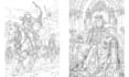 draw a detailed fantasy character ink illustration