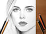 make a charcoal or ink portrait