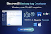 build a cross platform desktop app using electron js, react