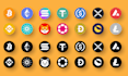 design unique crypto and cryptocurrency token logo for coin