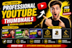 create modern logo and youtube thumbnail design
