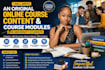 create online course content, curriculum and course modules
