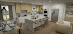 refresh multizone basement design,island kitchen,house open plan render,3dlayout
