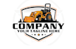 do unique heavy equipment repair tractor vector logo