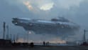 design spaceship, sci fi illustration and sci fi art