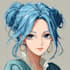 create a cute anime style portrait