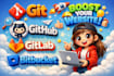 do organic  git, github or gitlab and bitbucket to promote any website