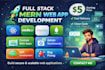 build a full stack mern web app with authentication, dashboard and rest API