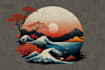 create a japanese style t shirts artwork